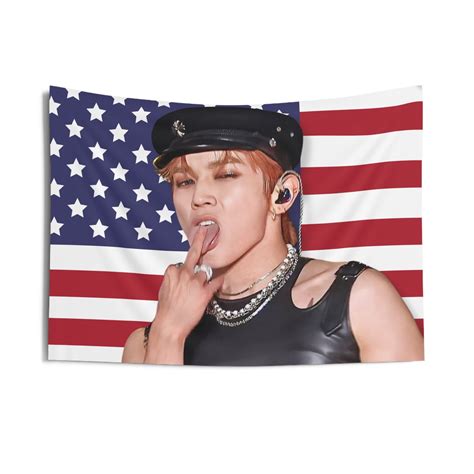 Nct Taeyong American Flag Banner Nct 127 Taeyong Kpop Flag Tapestry Nct U Taeyong Merch Decor