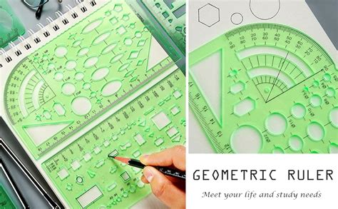 Amazon MWELLEWM 11 Pcs Set Geometric Drawing Template Stencils