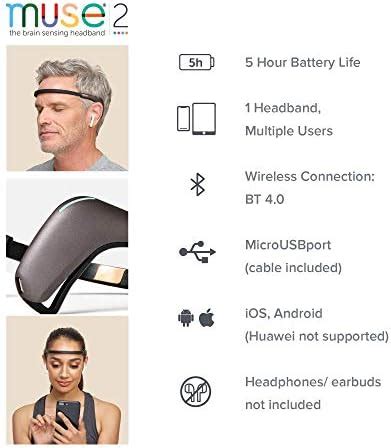 MUSE 2 The Brain Sensing Headband Meditation Tracker Multi Sensor