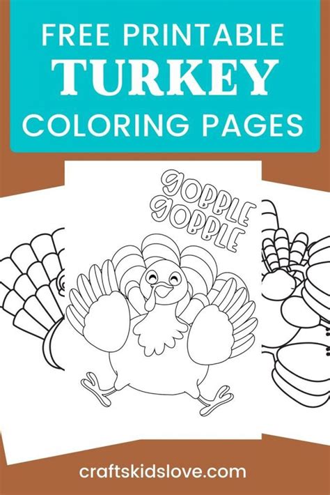 Free Printable Turkey Coloring Pages - Crafts Kids Love