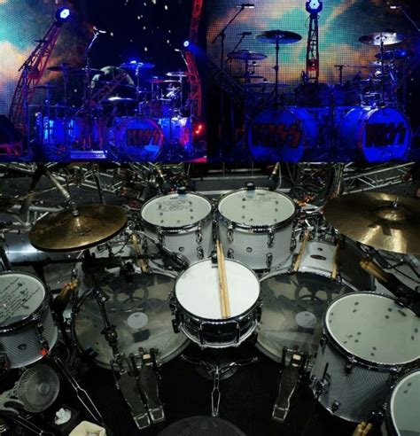 Eric Singer S European Drum Kit Drum Kits Drums Double Bass Drum Set