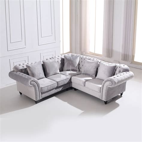 Corner Small Light Gery Living Room Sofa from China manufacturer - Lizz ...