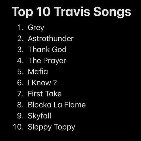 Top 10 Travis Scott songs : r/travisscott