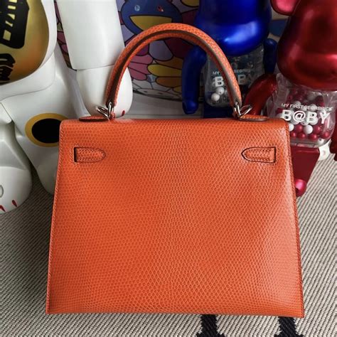 Saudi Arabia Hermes Kelly 25cm 93 Orange 橙色 Lizard 原裝進口蜥蜴皮 銀扣 Qatar