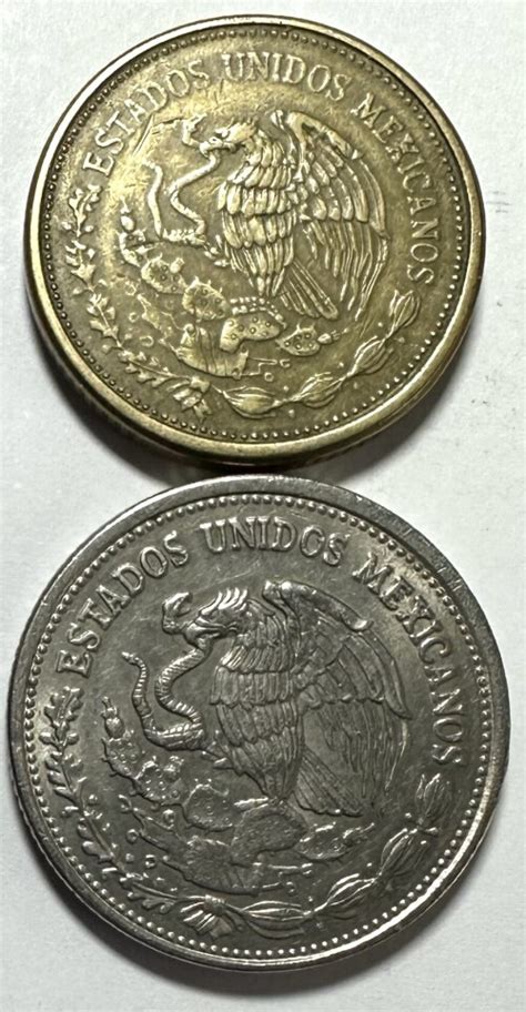 Pair of Mexico Peso Coins - 1984 Mo $100 Pesos and 1986 Mo $500 Pesos ...