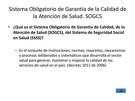 PPT Sistema Obligatorio de Garantía de la Calidad de la Atención de