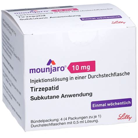 MOUNJARO 10 mg Injektslösung i e Durchstechflasche 4 St mit dem E