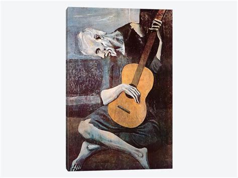 The Old Guitarist By Pablo Picasso Canvas Print 26 L X 40 H X 0 75 D Ewallart Picasso Art