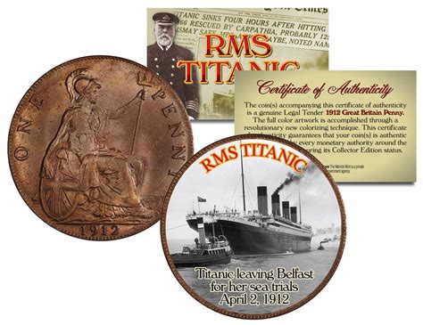 RMS Titanic Sea Trials 1912 Great Britain Penny