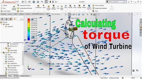 Torque Of A Wind Turbine By Solidworks Flow Simulation Youtube