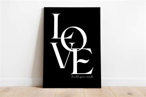 Love Poster Love Printable Wall Art Typography Print Minimalist Wall