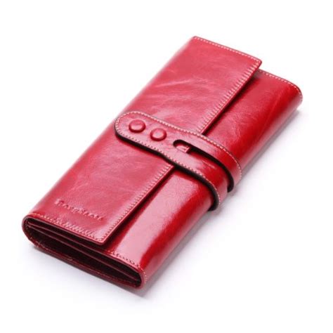 Borgasets Womens Genuine Leather Wallet Women Purse