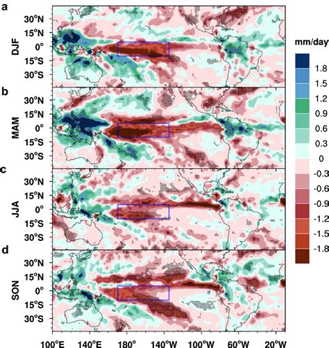 Difference Of Precipitation In Djf A Mam B Jja C And Son D Of