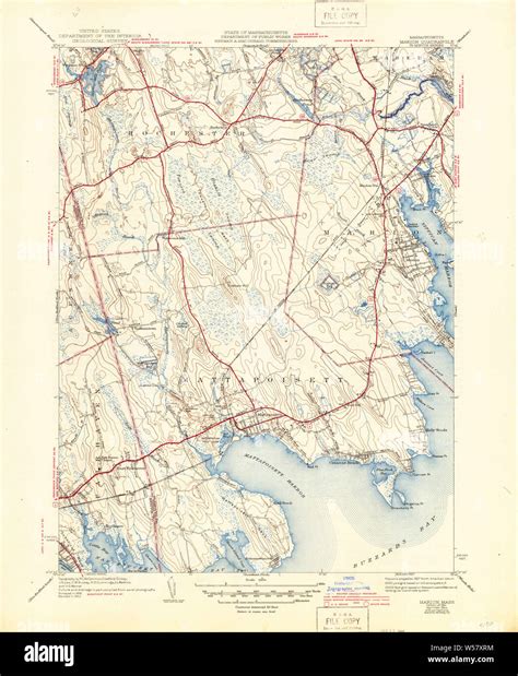 Massachusetts Usgs Historical Topo Map Ma Marion