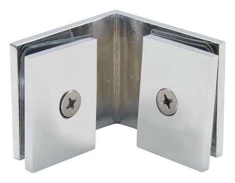 Crl Sgc Ch Polished Chrome Square Degree Glass To Glass Clamp