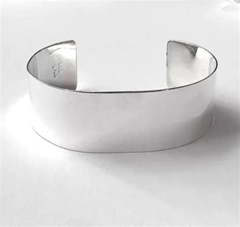 Brazalete Liso De Plata Ley 925 Garantizada Modelo Plano Meses Sin