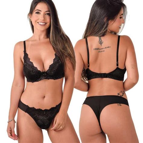 Kit Conjuntos Lingerie Feminina Atacado De Calcinha Fio Duplo E Suti