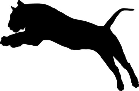 Tiger Running Silhouette