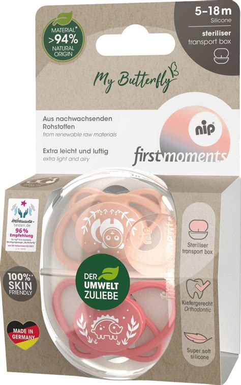 Nip Schnuller My Butterfly Silikon Rosa Pink 5 18 Monate 2 St