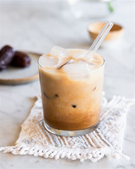 Iced Salted Caramel Latte Made With Date Caramel Le Petit Eats