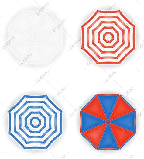 Beach Top View Vector Hd Images Beach Umbrella View From Top Stock