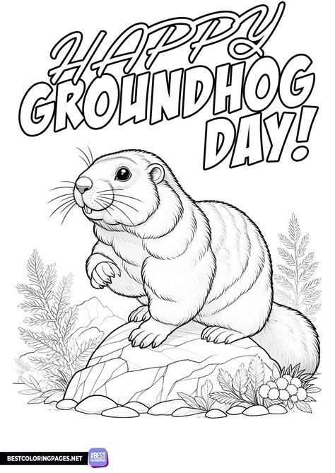 Groundhog Day Coloring Pages