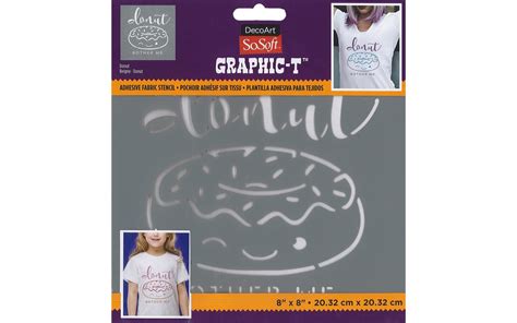 Decoart Sosoft Fabric Stencil 8x8 Donut Michaels