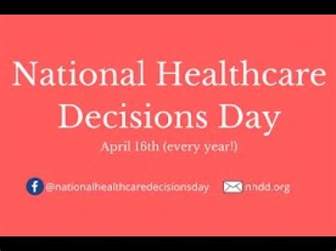 National Healthcare Decisions Day Youtube