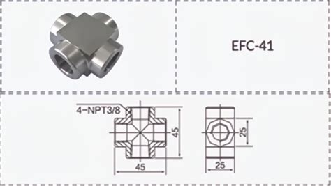 4 Way Connector Female 38 Npt Npt To Female 38 Npt