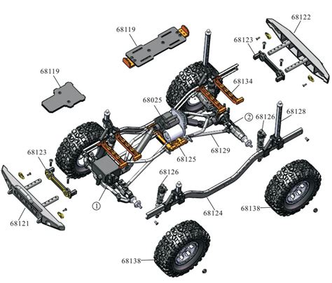 Rgt Rc Crawler 136100 Rock Cruiser Rc 4 Spare Parts Gear Box 68180