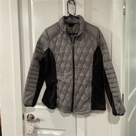 32 Degrees Womens Black And Grey Jacket Depop