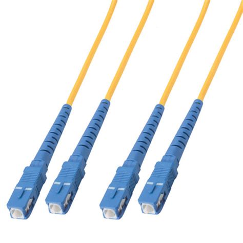 Fiber Optic Patch Cord Duplex Sc To Sc Single Mode Fiber Ofnr Yellow 3 0mm Jacket 3m