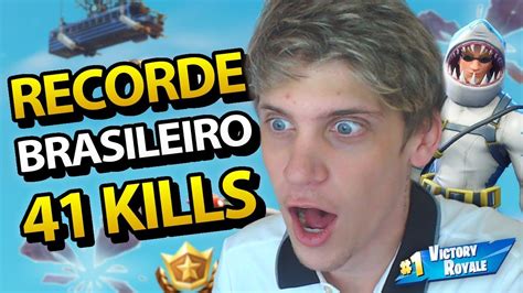 RECORDE Brasileiro De Fortnite 41 KILLS No SOLO X SQUAD YouTube