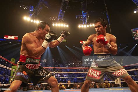 Manny Pacquiao In Action Vs Juan Manuel Marquez During Fight At Mgm News Photo Getty Images