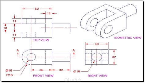 حل واجبات رسم اوتوكاد 2d 3d و مساقط خمسات