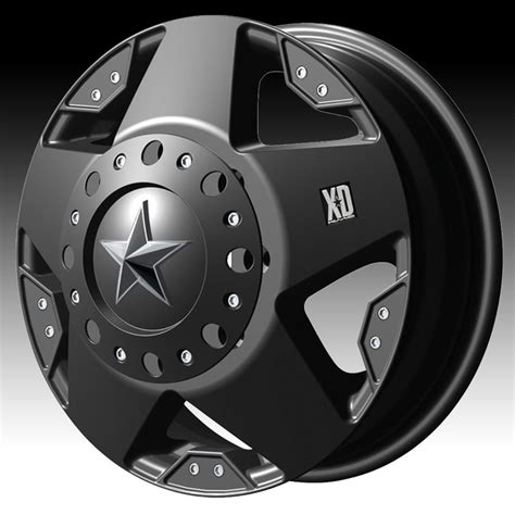 Kmc Xd Series Xd775 Rockstar Dually Matte Black Custom Wheels Rims Xd