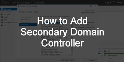 How To Add Secondary Domain Controller 2012 2016 2019