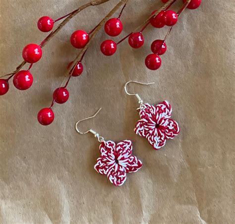 Crochet Christmas Earrings All Free Patterns Love To Stay Home