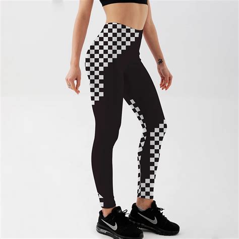 Qickitout Summer Style In Women Leggings Blackandwhite Contrast Color