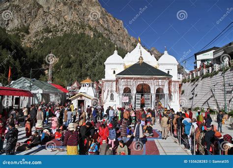 Temple At Bhagirathi River Gangotri Uttarkashi District Uttarakhand