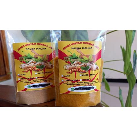 Jual Jamu Instan Herbal Kunir Jahe Temulawak Kunci Suruh Bubuk Tinggal