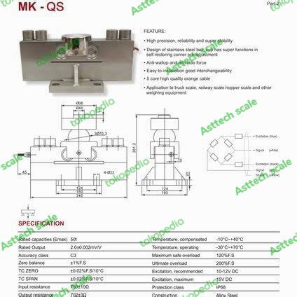 Jual Mk Cell Ton Load Cell Mk Qs T Loadcell Jembatan Timbang