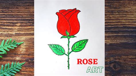 Rose 🌹🌹🌹 Drawing Very Easy How To Draw A Rose Step By Step Youtube