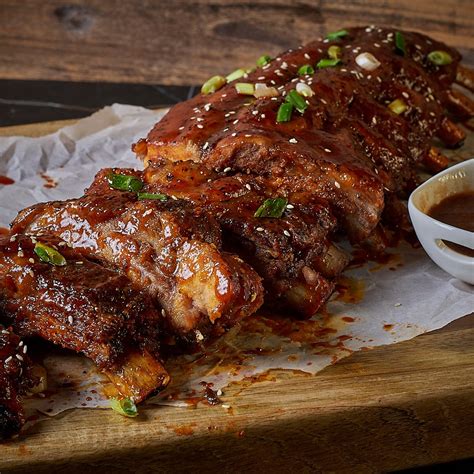 Sweet And Sticky Korean Pork Ribs With Gochujang Glaze