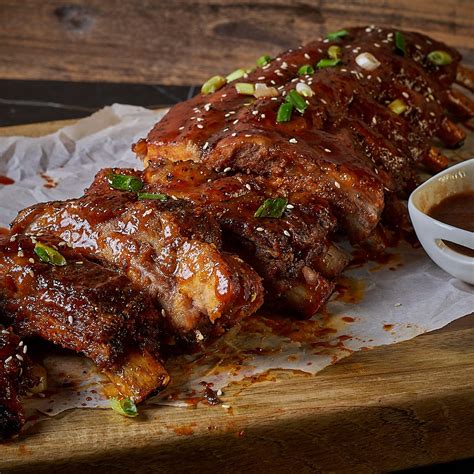 Sweet Sticky Korean Pork Ribs With Gochujang Glaze