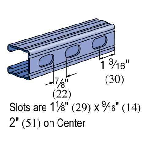 Unistrut P1100t 1 58 X 1 58 14 Gauge Metal Framing Strut Slot