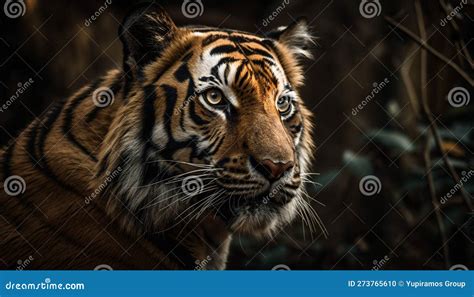 Bengal Tiger Fierce Stare, Nature Beauty Shines Generated by AI Stock ...