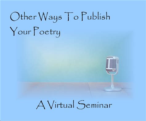 Publishing Your Poetry Course Local Gems Press