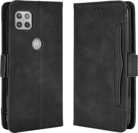 Btjc For Motorola One 5g Ace Wallet Case Card Slots Magnetic Closure Kickstand Shockproof Pu