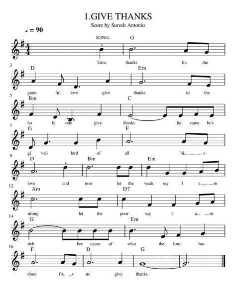 Give Thanks By Don Moen Guitar Digital Sheet Music Sheet Music Plus